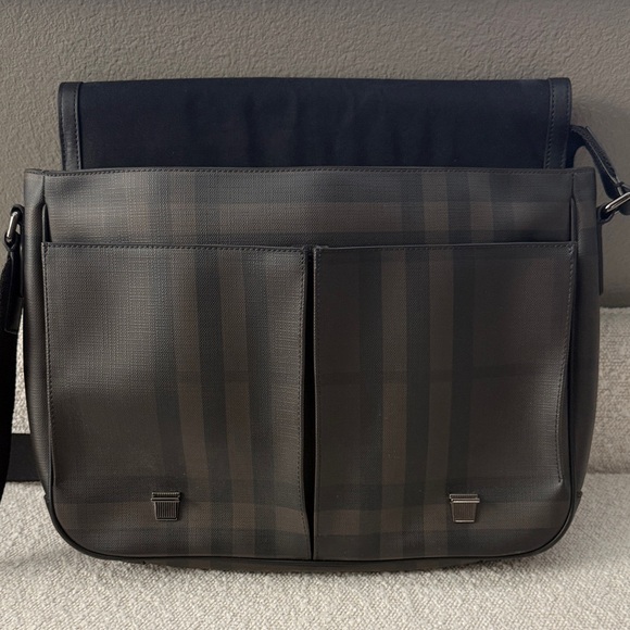 Burberry Black and Brown Checkered Messenger Bag - Picture 3 of 7